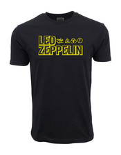 LED ZEPPELINS ZOSO YELLOW LOGO T SHIRT