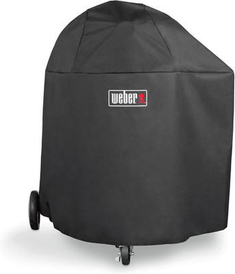 Summit Charcoal Grill Cover, Black   Premium Heavy Duty Polyester, Water & UV Re