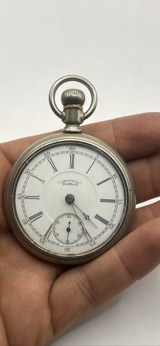 Waltham American Watch Co. 18S Pocket Watch Coin Silver Case