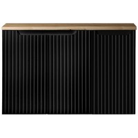 Waschbeckenunterschrank 90 Cm Schwarz Eiche Waschtischschrank Badezimmer Schrank