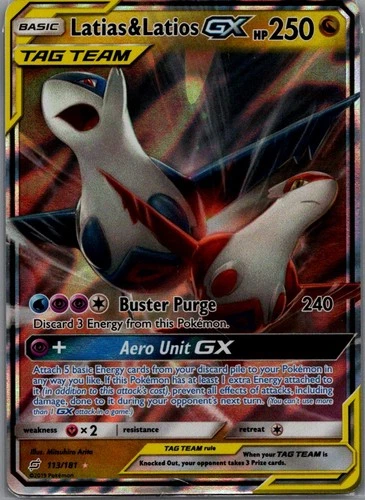 Latias & Latios GX Ultra Rare SM - Team Up 113/181 NM