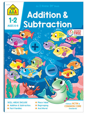 Addition & Subtraction Workbook for 1st & 2nd Grade, Ages 6-8