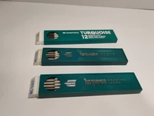 Vintage Berol EAGLE Turquoise Lot Of 3 Dozen Drawing Leads F, 2H & 3H # 2375