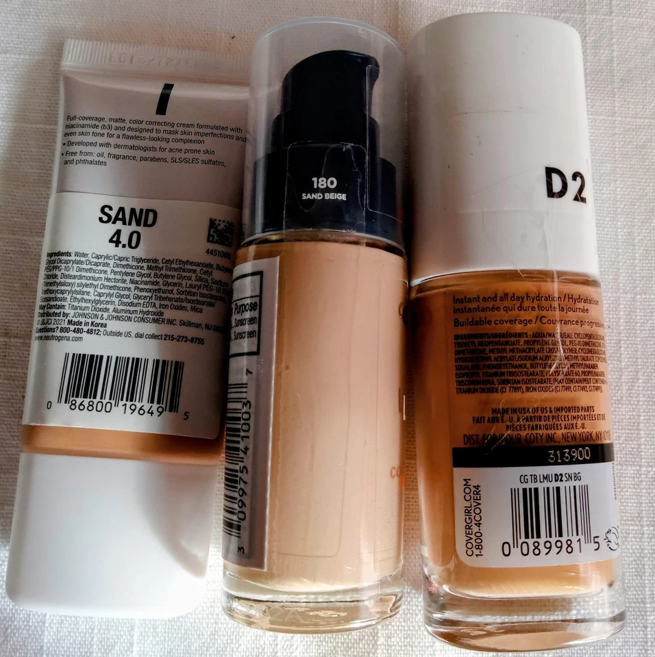 Revlon ColorStay Makeup Oily Skin SPF 15 180 Sand Beige MIX LOT 3pcs SEE PHOTOS - Image 2 of 2