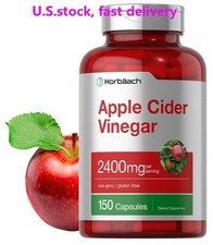 Apple Cider Vinegar Capsules  2400mg  150 Count  Non-GMO  by Horbaach