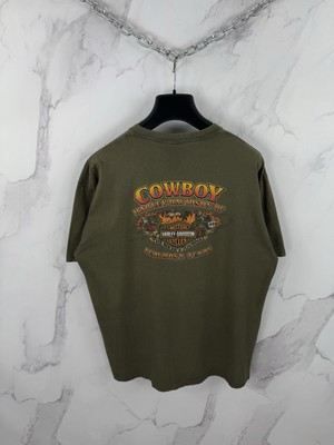 Vintage Harley-Davidson T-Shirt ''Cowboy of Beaumont, Texas'' Gr.XL