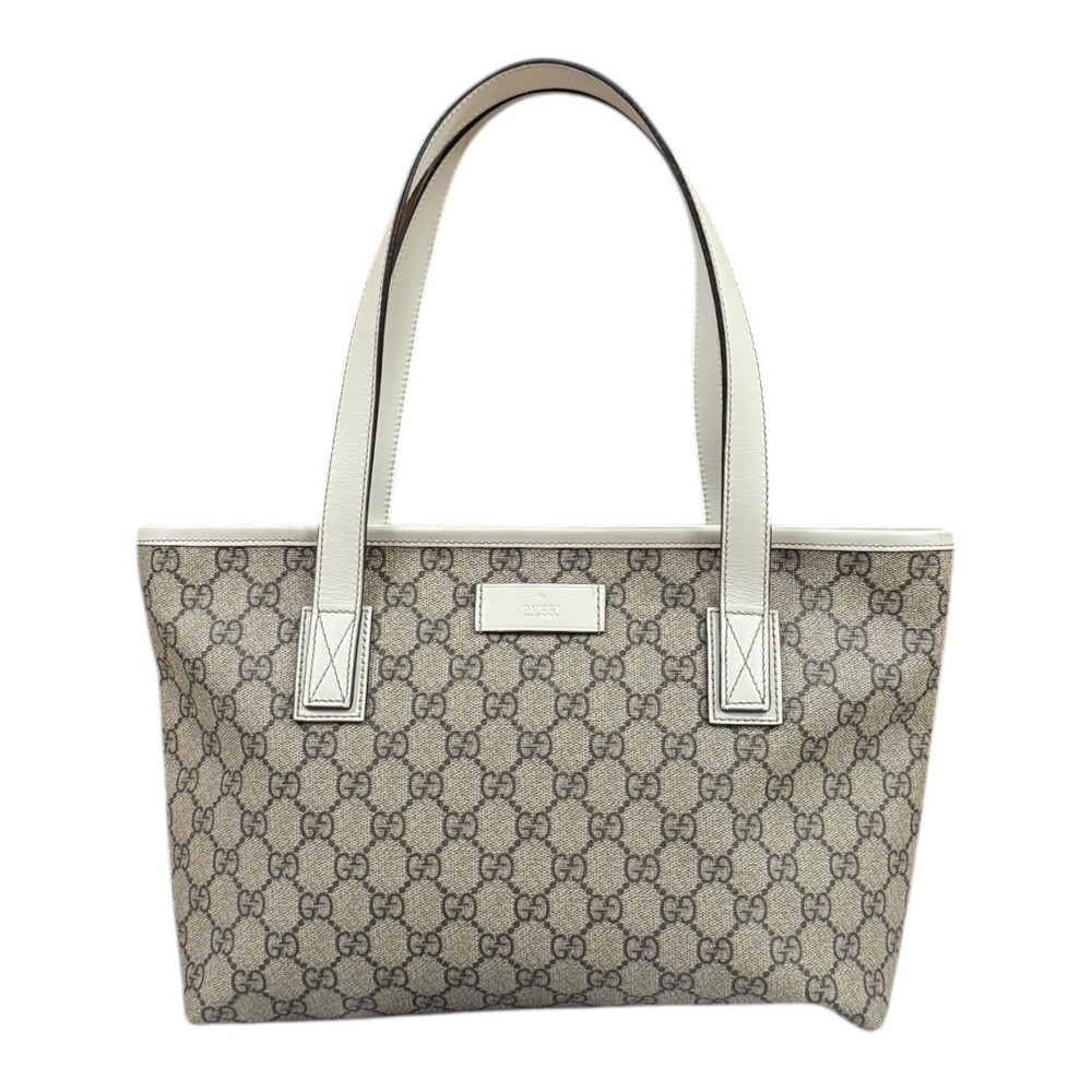 Gucci GG Supreme Canvas Beige Tote Bag 211138 Pre-Owned
