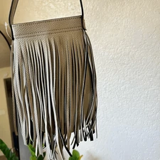 New Taupe Fringe Crossbody Bag Western Glam Music Festival travel