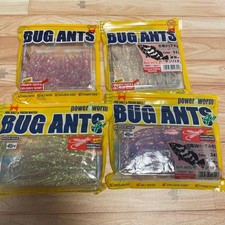 EkoGear Bug Ants 2 inch 3 inch 4 inch Set of 4 Worm Lures 30 pieces No needle