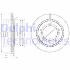 2X DELPHI Discos de Freno Delanteros 287mm Ventilado Adecuado Para BG3820