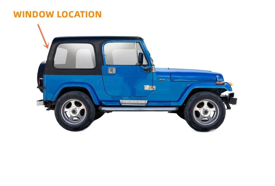 Heated Back Window Rear Glass Only For 1997-2002 Jeep Wrangler 2 Door Utility Foto 4 de 4