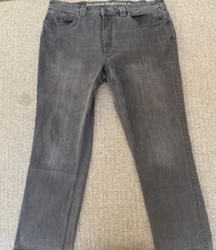 Duluth Trading Co. Ballroom Double Flex Jeans Men's 40x32 Gray/Charcoal Pants