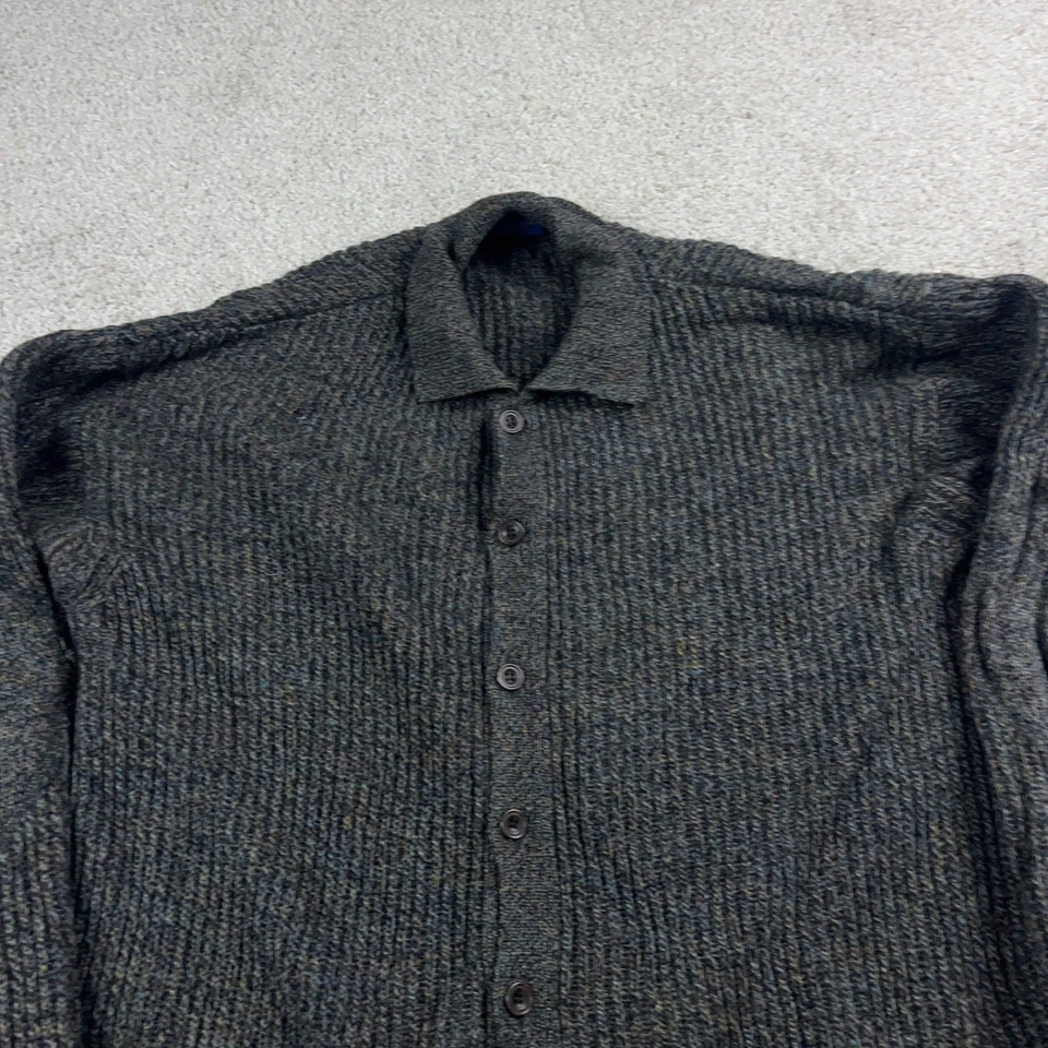 Pendleton Sweater Mens Extra Large Gray Shetland Wool Cardigan Fisherman Casual - Image 2 of 4