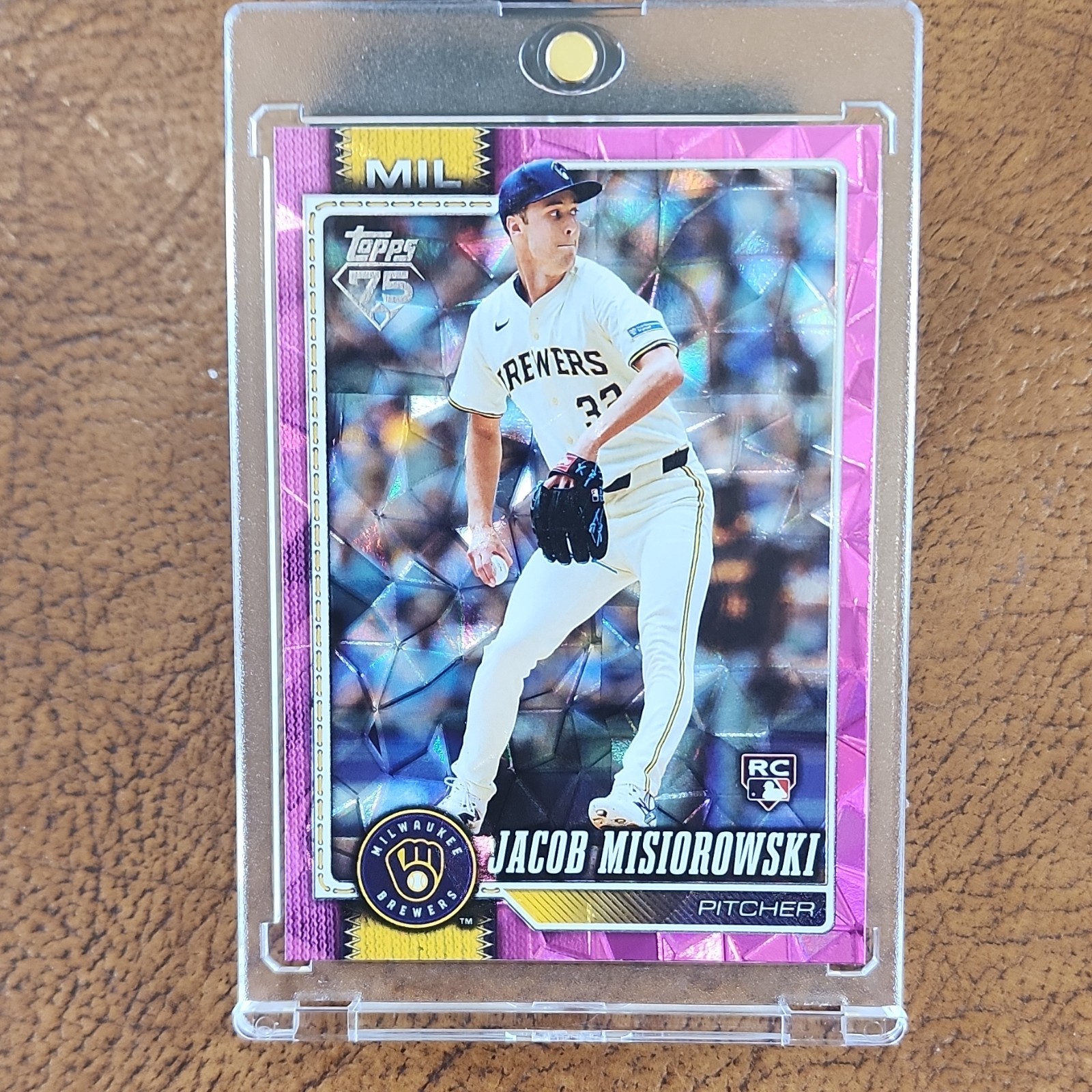 Mint! 2026 Topps Jacob Misiorowski RC Pink Diamante Foil Brewers #10 Grade It!