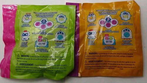Wendy's "FidgetBots" Pop Bot & Toggle Bot Kids Meal Toy- NEW UNOPENED - Foto 2 di 2