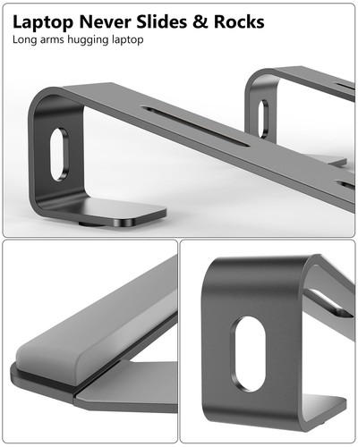 Laptop Stand for Desk with Wrist Support Ergonomic Detachable Riser Mount Holder - Picture 7 of 8