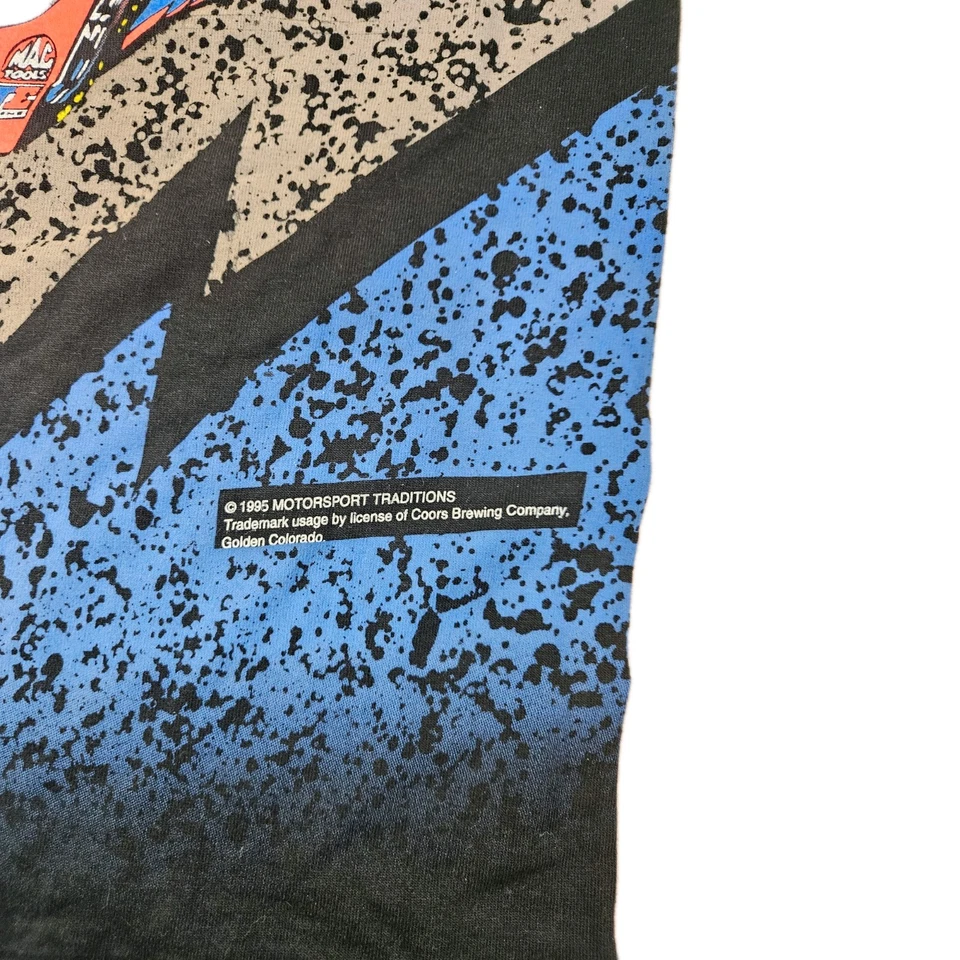 Camiseta De Colección 1995 Nascar Coors Estampado de Bala Plateada Clara Kyle Petty L Foto 3 de 4