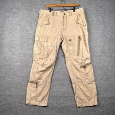 Vintage Polo Ralph Lauren Cargo Pants 38x30 Fit 40x29 Tan Military Paratrooper