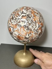 Large Money Agate Crystal Sphere Polished Display Ball Statement Piece
