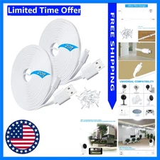 2 Pack 20ft Power Extension Cable for Wyze Cam Pan,WyzeCam,Kasa Cam,Yi Dome H...