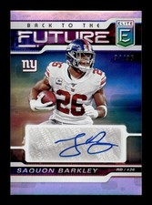 2020 Donruss Elite #BFS-SB Saquon Barkley Back to the Future Signatures #/35