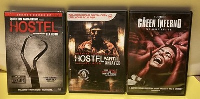 HOSTEL / HOSTEL: PART II Green Inferno DVD Lot Of 3 Eli Roth Horror, Thriller