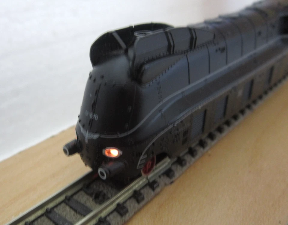 FLEISCHMANN N 7172 DRB BR01 1070 STREAMLINED STEAM LOCOMOTIVE EP II OVP TESTED - Image 4 of 4