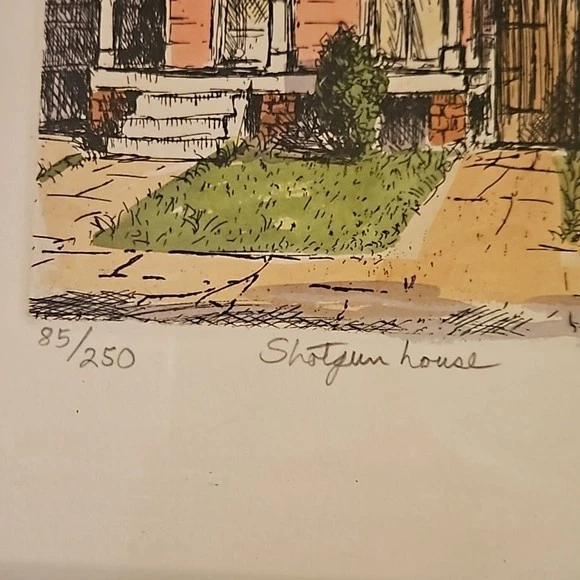 Shotgun House, Merchand Court & Morphy House by Jack R Miller signed & numbered - Image 4 of 4