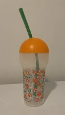 DISNEY SPRINGS Orange Bird Cup Plastic Sipper w/ Lid & Straw Goofy's Candy Co