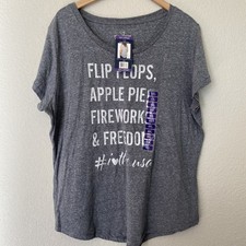 NWT Womens State of Mine   I Love The USA  Te...