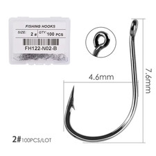 100pcs Circle Fishing Hooks 1# 1/0 5/0 Ultra Sharp Carbon Steel Octopus Offset