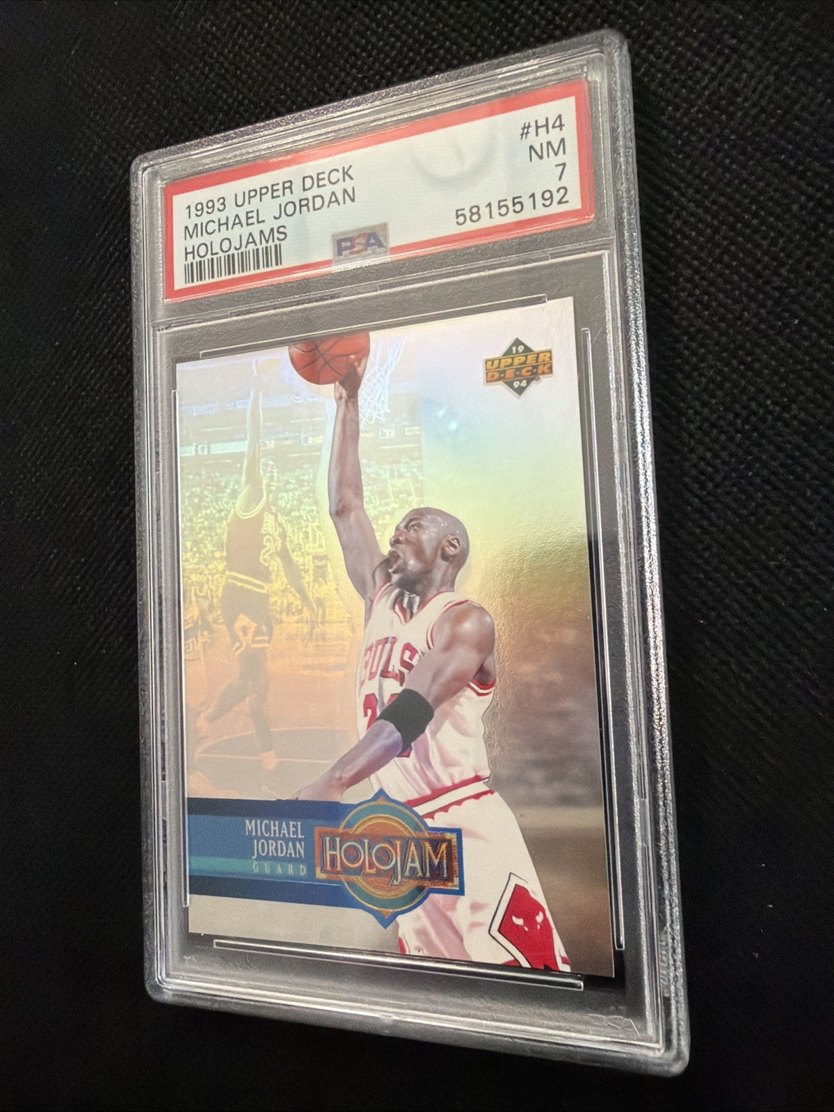 Michael Jordan 1993 Upper Deck Holojams #H4 - PSA 7 - Very Tough Grade view 5