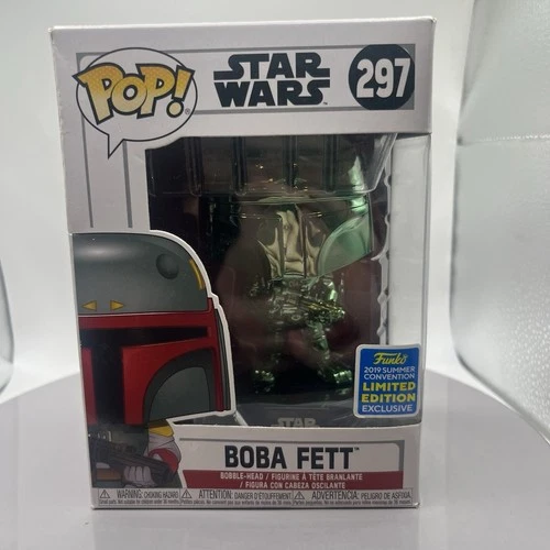 New Funko Pop! Vinyl: Star Wars  Boba Fett (Green) (Chrome) Limited edition #297