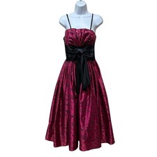 Vintage Retro 80's Jessica McClintock Gunne Sax Midi Dress Party Prom Fit S/M