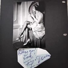 Fifi D'Orsay SIGNED Paper Photo 30s Movie Actress French Bombshell Femme Fatale