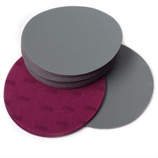 25 Pcs 6 Inch Wet Dry Hook and Loop Sanding Pads Silicon Carbide Sand Paper