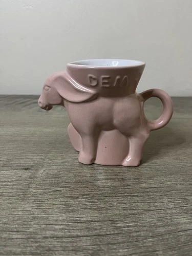 Vintage Frankoma Pottery 1977 Carter Mondale Democratic Donkey Collectors Mug