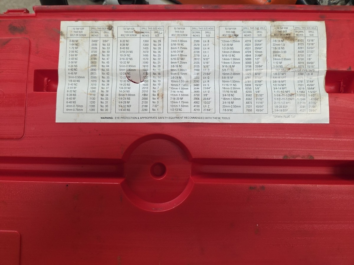 SNAP ON TOOLS TDTDM500 SAE & METRIC MASTER TAP & DIE SET KIT