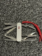 Victorinox Swiss Army 58mm Knife Silver Alox MiniChamp 0.6381.26 Brand New w/Box