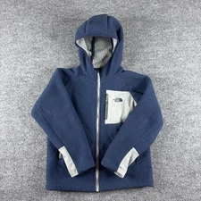 The North Face Chimborazo Hoodie Boys S Blue Jacket Sherpa Fleece Full Zip Gorp