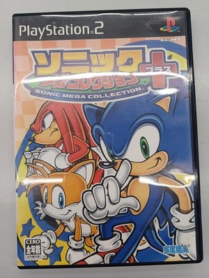 Sega Sonic Mega Collection Plus PS2 game cartridge complete used