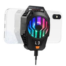 Clip-On Phone Cooler Semiconductor Cooling Fan - RGB Display Three-Speed