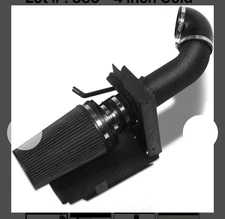 MOOSUN 4" Cold Air Intake Black Tube + Heat Shield for 1999-2006 GMC Chevy V8