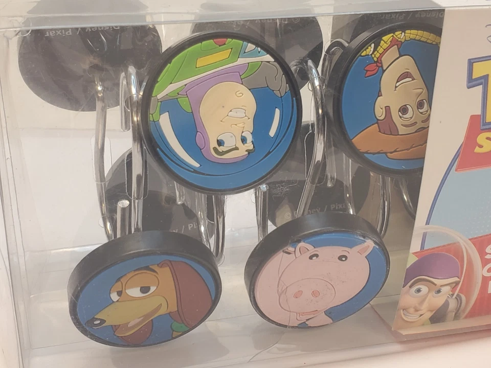 Juego de 12 ganchos para cortina de ducha Disney Pixar Toy Story Foto 4 de 4