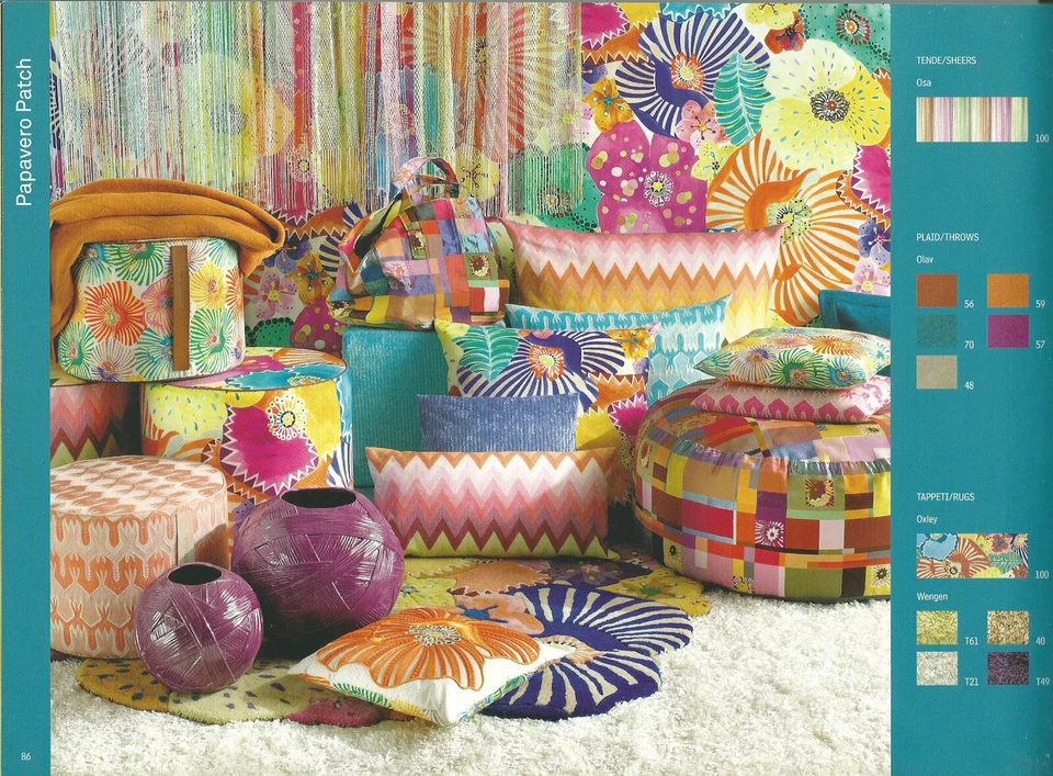 MISSONI HOME GLOSSY PILLOW COVER 17% SILK 16x16" 40x40cm OTTOWAY 100 - Image 3 of 4