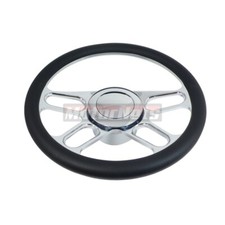 Billet Chrome Aluminum Steering Wheel Horn Chevelle El Camino Nova Camaro 4-slot