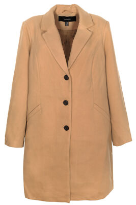 Vero Moda Cala Stine Mantel Kurzmantel Gehrock Longblazer Damen Beige Größe XXL