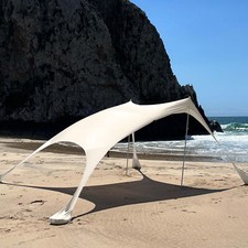 3-5 Person Sun Shelter Beach Shade Canopy, 7'x7', UPF 50 , durable, lightweight