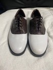 Footjoy Shoes Mens 8. Extra Comfort Golf Sneakers White Brown Leather Low Top  — photo 1