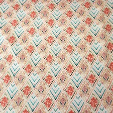 Meandering Macrame BTY Dena June P&B Textiles Teal Coral Tiles